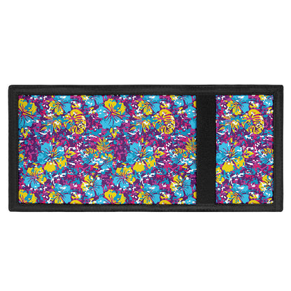 Colorful Aloha Camouflage Flower Print Trifold Wallet