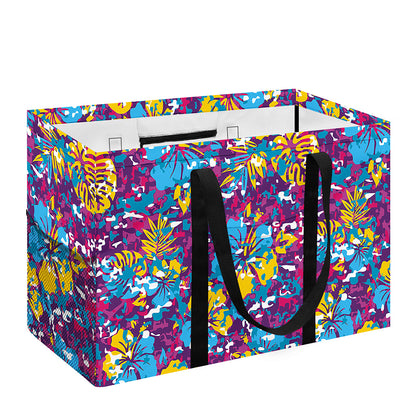 Colorful Aloha Camouflage Flower Print Utility Tote Bag
