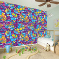 Colorful Aloha Camouflage Flower Print Wall Sticker