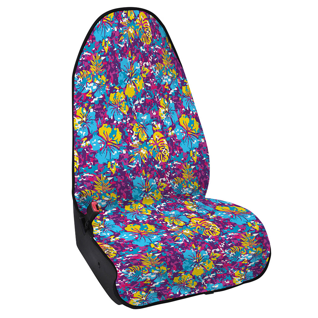 Colorful Aloha Camouflage Flower Print Waterproof Car Seat Cover