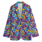 Colorful Aloha Camouflage Flower Print Women's Blazer