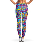 Colorful Aloha Camouflage Flower Print Women's Leggings