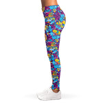 Colorful Aloha Camouflage Flower Print Women's Leggings