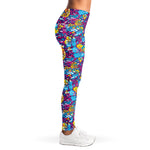 Colorful Aloha Camouflage Flower Print Women's Leggings