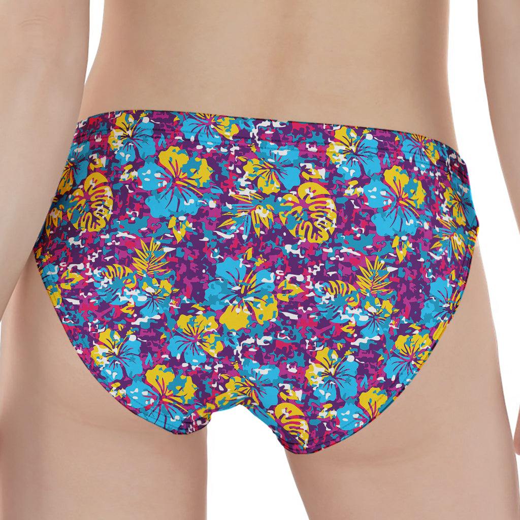 Colorful Aloha Camouflage Flower Print Women's Panties