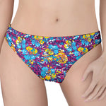 Colorful Aloha Camouflage Flower Print Women's Thong