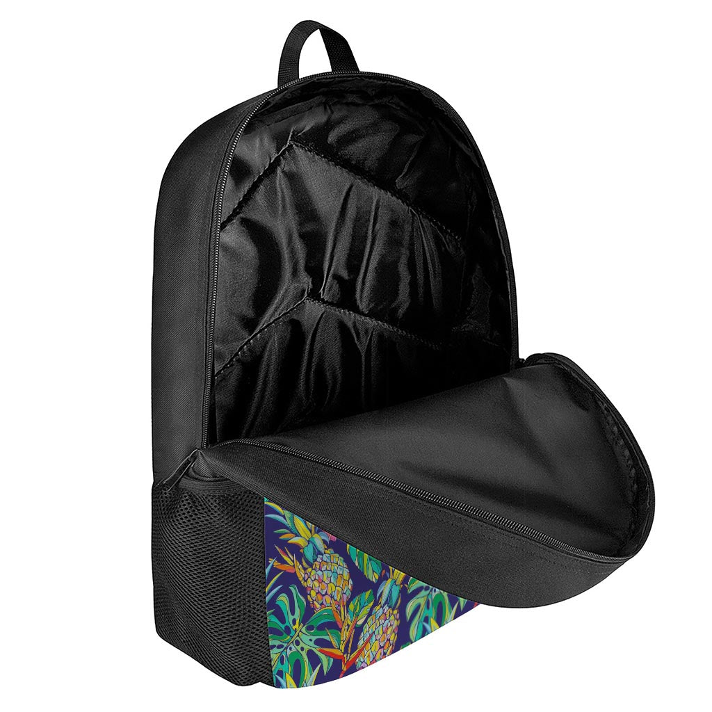 Colorful Aloha Pineapple Pattern Print 17 Inch Backpack