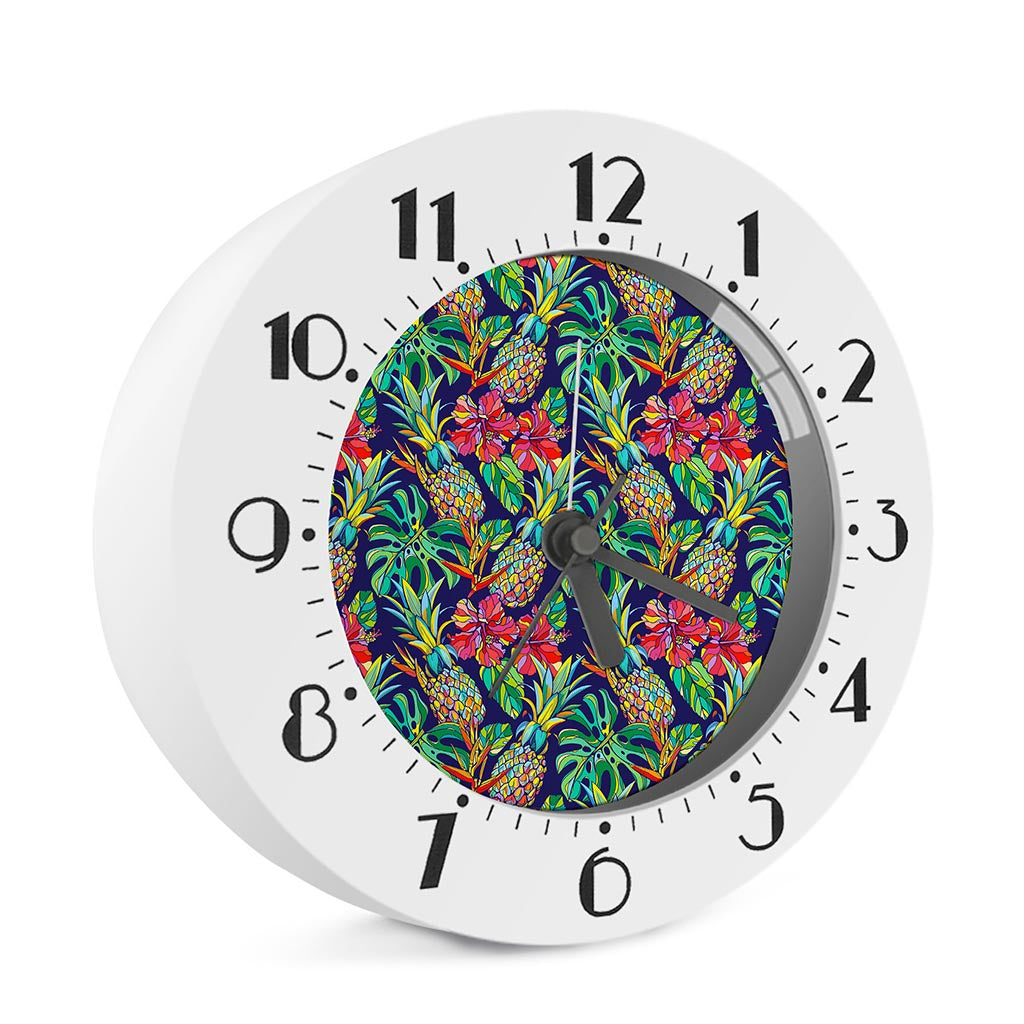 Colorful Aloha Pineapple Pattern Print Alarm Clock