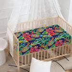 Colorful Aloha Pineapple Pattern Print Baby Crib Sheet