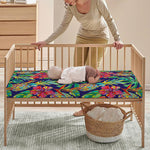 Colorful Aloha Pineapple Pattern Print Baby Crib Sheet