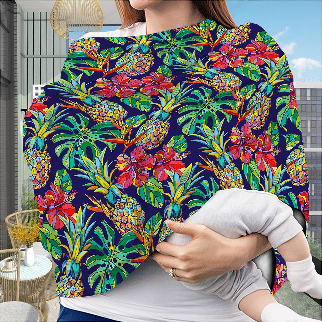 Colorful Aloha Pineapple Pattern Print Baby Seat Cover