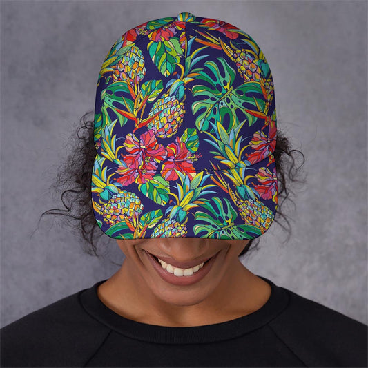Colorful Aloha Pineapple Pattern Print Baseball Cap