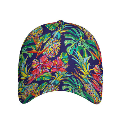 Colorful Aloha Pineapple Pattern Print Baseball Cap