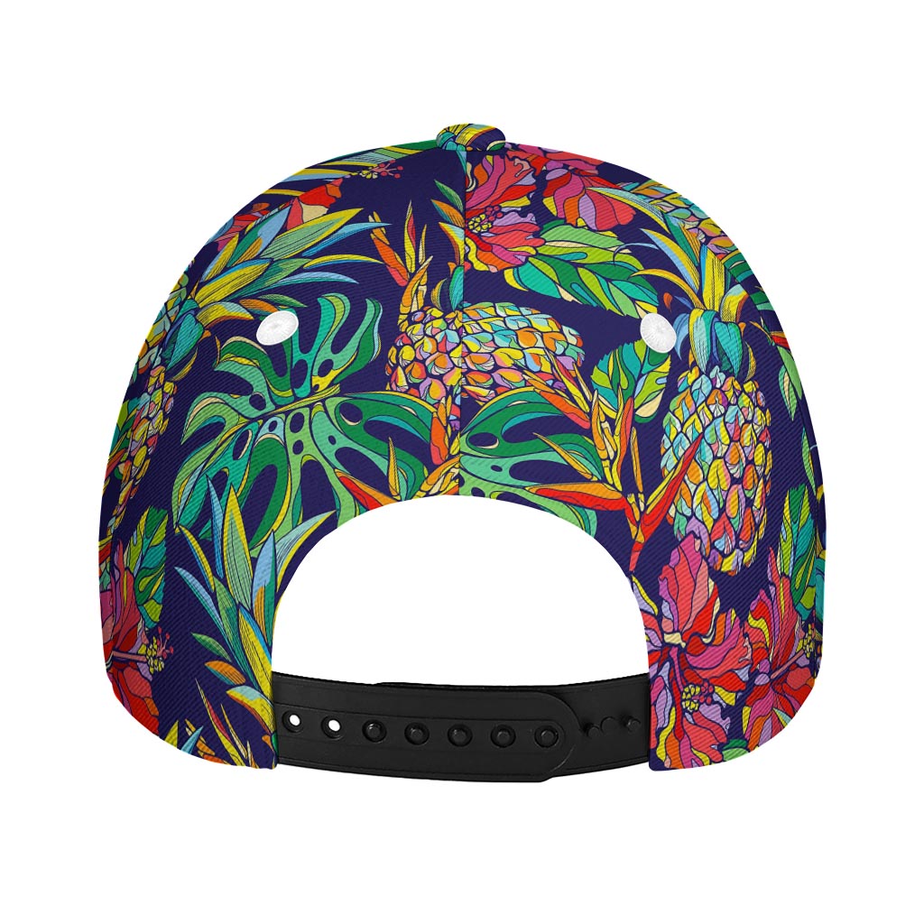 Colorful Aloha Pineapple Pattern Print Baseball Cap
