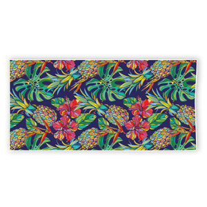 Colorful Aloha Pineapple Pattern Print Beach Towel