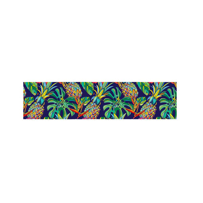 Colorful Aloha Pineapple Pattern Print Bed Runner