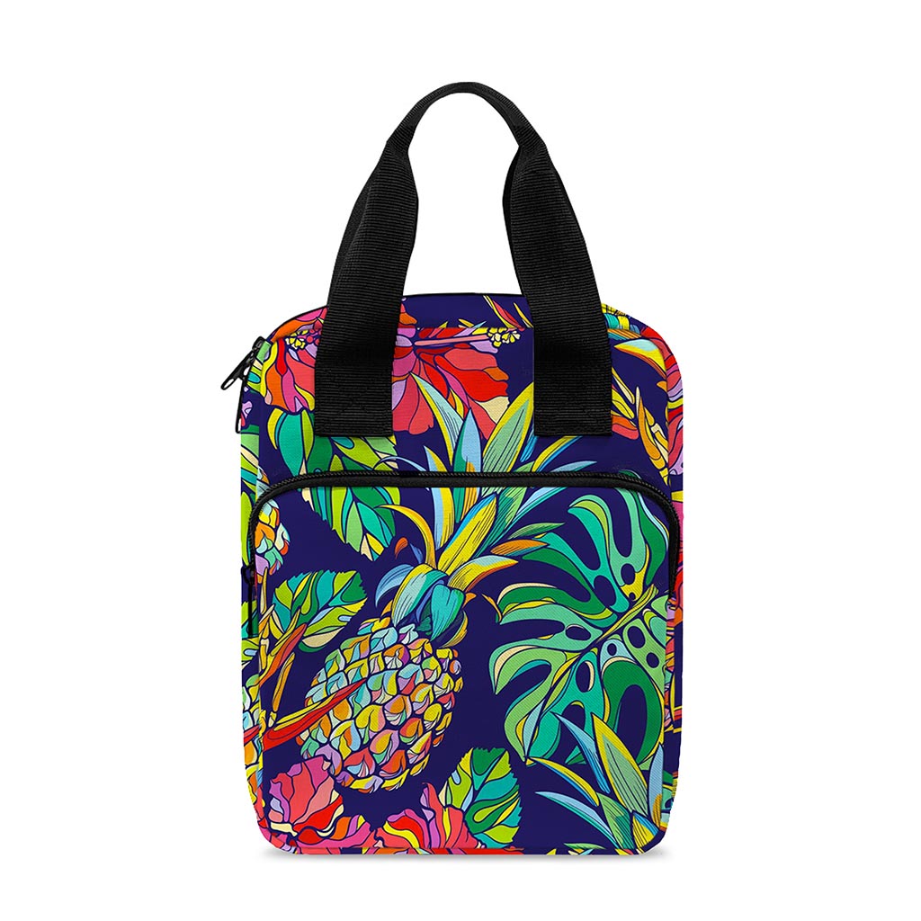 Colorful Aloha Pineapple Pattern Print Bible Tote Bag