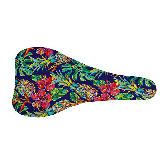 Colorful Aloha Pineapple Pattern Print Bicycle Seat Cover