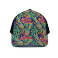 Colorful Aloha Pineapple Pattern Print Black Mesh Trucker Hat