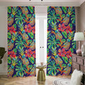 Colorful Aloha Pineapple Pattern Print Dimout Pencil Pleat Curtains