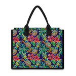 Colorful Aloha Pineapple Pattern Print Canvas Tote Bag