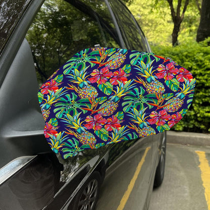 Colorful Aloha Pineapple Pattern Print Car Side Mirror Covers