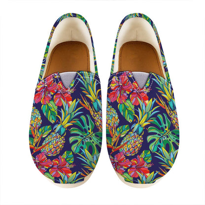 Colorful Aloha Pineapple Pattern Print Casual Shoes