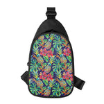 Colorful Aloha Pineapple Pattern Print Chest Bag