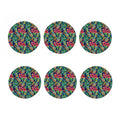 Colorful Aloha Pineapple Pattern Print Coaster Set