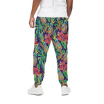 Colorful Aloha Pineapple Pattern Print Cotton Pants