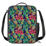Colorful Aloha Pineapple Pattern Print Crossbody Lunch Bag