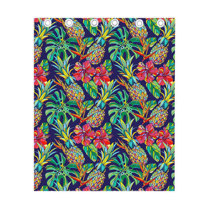 Colorful Aloha Pineapple Pattern Print Curtain