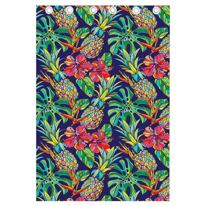 Colorful Aloha Pineapple Pattern Print Curtain