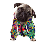 Colorful Aloha Pineapple Pattern Print Dog Zip Up Hoodie