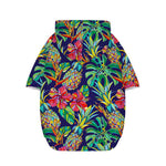 Colorful Aloha Pineapple Pattern Print Dog Zip Up Hoodie