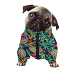 Colorful Aloha Pineapple Pattern Print Dog Zip Up Jacket
