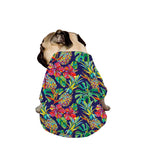 Colorful Aloha Pineapple Pattern Print Dog Zip Up Jacket