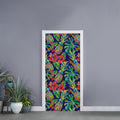 Colorful Aloha Pineapple Pattern Print Door Sticker