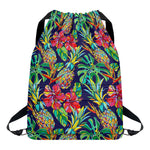 Colorful Aloha Pineapple Pattern Print Drawstring Backpack