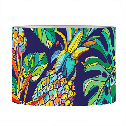 Colorful Aloha Pineapple Pattern Print Drum Lamp Shade