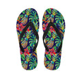 Colorful Aloha Pineapple Pattern Print Flip Flops
