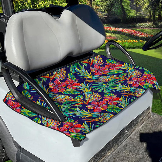 Colorful Aloha Pineapple Pattern Print Golf Cart Seat Cover