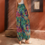 Colorful Aloha Pineapple Pattern Print Harem Pants