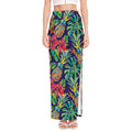 Colorful Aloha Pineapple Pattern Print High Slit Maxi Skirt