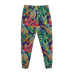 Colorful Aloha Pineapple Pattern Print Jogger Pants