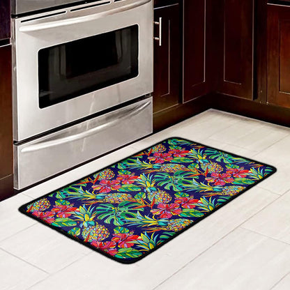 Colorful Aloha Pineapple Pattern Print Kitchen Mat