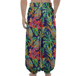 Colorful Aloha Pineapple Pattern Print Lantern Pants
