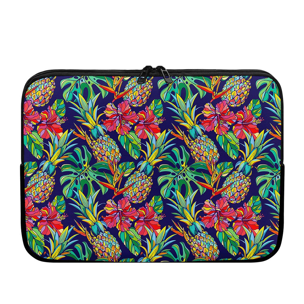 Colorful Aloha Pineapple Pattern Print Laptop Sleeve