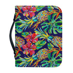 Colorful Aloha Pineapple Pattern Print Leather Bible Cover