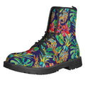 Colorful Aloha Pineapple Pattern Print Lace-Up Boots